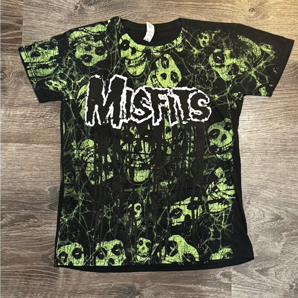 MISFITS Green and Black Ban T-Shirt
